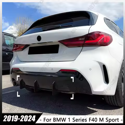 For BMW 1 Series F40 M Sport 2019-2024 Car Rear Bumper Lip Fin Diffuser Splitter Guard Body Kits Tun