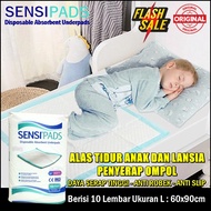 PROMO sensi pad underpad sensi isi 10pcs alas kasur anti ompol dewasa sensi underpads perlak pipis b
