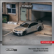 TARMAC WORKS 1/64 MERCEDES BENZ C63 COUPE BLACK SERIES SILVER METALLIC ( CHASE CAR )