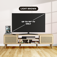 E-Morah HP081 6 Feet TV Cabinet with Rattan Effect Rattan TV Cabinet Console Rack / Led Tv Cabinet U