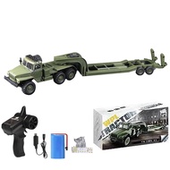 RC Semi Truck, 2.4Ghz 6WD remote control Army Truck Trailer, 41.3 Inch large size RC Truck Toy, 1/16