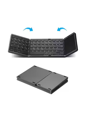 B089T Spanish/Hebrew/Russian/Portuguese/Korean Foldable Bluetooth Keyboard Rechargeable For IPAD Mob