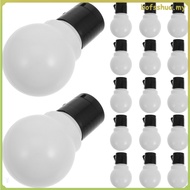 🎄🎅20 Pcs Light Bulb Globe Pendant Decorations Ornaments 8.00X5.00X2.50CM White ABS  bofsshuo