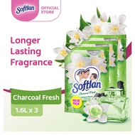 [Bundle of 3] Softlan Anti Wrinkles Charcoal Cupboard Fresh Fabric Softener Refill 1.6L