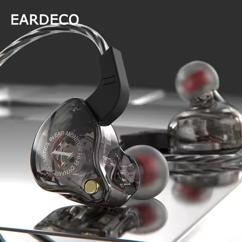 EARDECO 3.5mm Wired Headphones with Microphone Bass Phone Wired Earphone Stereo Inear Headphone Head
