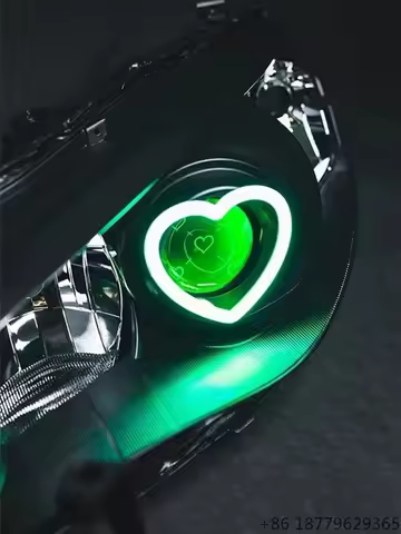 Custom LED Projector Lens Headlights with Heart Design Sports Sedan Fitment 2008-2014