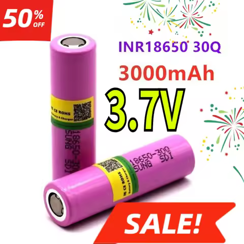 18650 Battery 3.7V 3000mAh 30Q 18650 Rechargeable Battery High-current for Flashlight Batteries for 