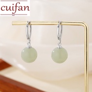 silver earrings 925 original italy Natural Hotan Jade Opal hoop earrings as a gift for women hypoall