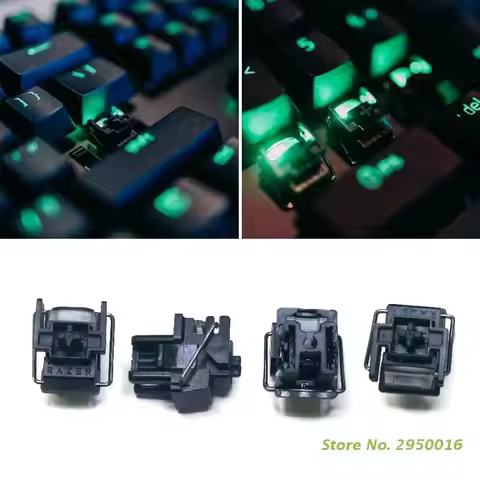 4pcs V2 Liner Black Switch Hot-Swappable DIY Clicky Linear Optical Switch for razer Huntsman Elite M