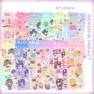 Gooka Sticker Genshin Impact Cartoon Hand Account Stickers Yae Miko Kaedehara Kazuha Kid Stationery Kawaii Decorations Supplies