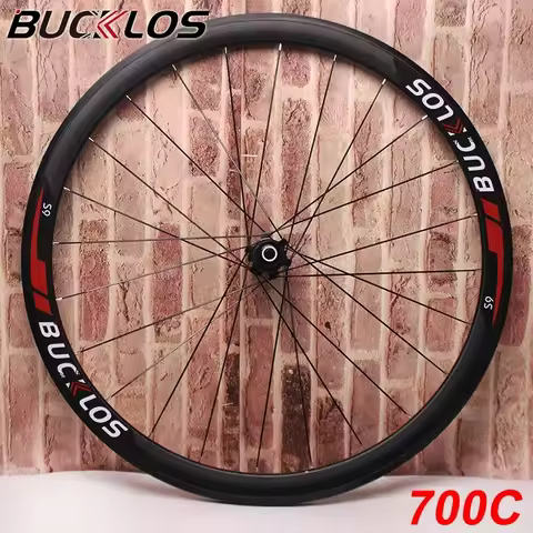 BUCKLOS Bicycle Quick Release Wheelset 700C 40mm 24 Holes Road Wheels Front 9*100 Rear 10*130 Bike W