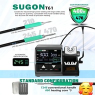 SUGON T61 สถานีบัดกรี 400W หัวแร้ง C470ขนาดใหญ่ข้อต่อบัดกรีเชื่อม Rework Station