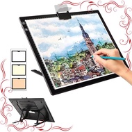Rechargeable A3 Light Pad for Tracing Light Box with Stand and Clip3 Colors Stepless Dimmable