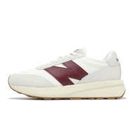 New Balance Casual Shoes 370 Men Women Sea Salt Classic Crimson Rubber Sole Suede Stitching NB [ACS]