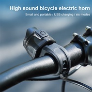 Chiply【การขี่จักรยานตะวันตก】แตรที่ชาร์จไฟฟ้า USB กระดิ่งรถจักรยานจักรยานบนถนน MTB เด็กในรถเตือนระฆังไฟฟ้า80dB การติดตั้งกระดิ่งโดยไม่ต้องใช้เครื่องมืออะไหล่จักรยาน
