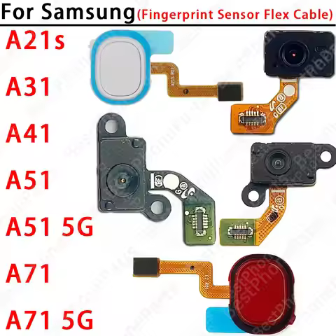 Phones Power Button Fingerprint Sensor Flex Cable For Samsung Galaxy A21s A31 A41 A51 A71 5G A516 A7