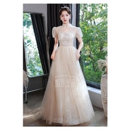 EAGLELY Formal Event Bling Bling Sequins Glitter Champagne Evening Dresses for Women 2024 Luxury Ban