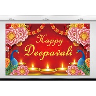 Happy Deepavali Photography Background Happy Diwali Photo Booth Backdrop for Indian Festival of Lights Diwali Party Decor Deepavali Background Banner