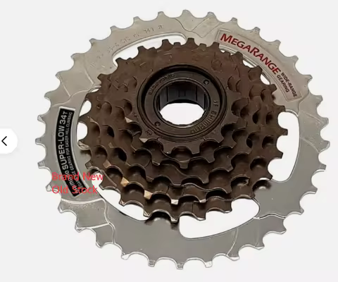 1pc for Shimano MF-ZH 36-6 Rare MEGARANGE SCREW ON FREEWHEEL 6/7Speed CASSETTE 13/34T HI-RANGE SUIT 