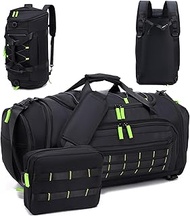 Gym Bag for Women & Men, 46L Sports Travel Duffel Bag，Travel Weekender Bag with Shoe ， Overnight Bac