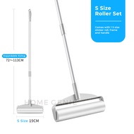 19cm/24cm Adjustable Sticky Lint Long Handle Remover Roller Sticker Mop Dust Hair Pet Fur Refillable