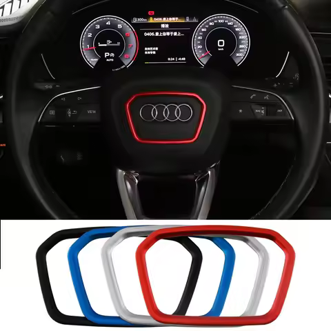 Car Steering Wheel Trim Cover For Audi A3 8Y A4 B9 Q3 Q5 SQ5 Sportback Q7 Q8 Quattro Sline Decorativ