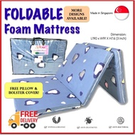 [Made in SG] Foldable Mattress Free Pillow and Bolster Cover [Delivery in 1-2 days]