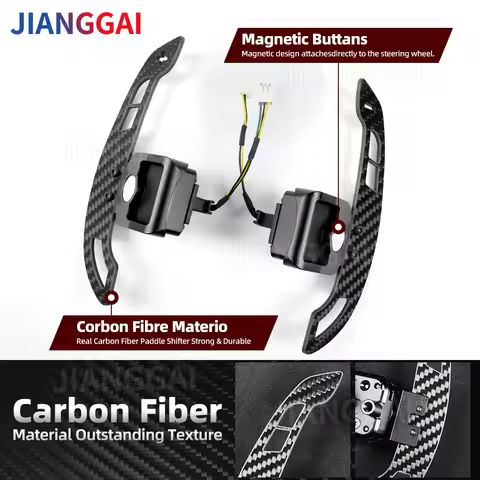 Magnetic Carbon Fiber Shift Paddles Fit For Audi RSQ5 RS5 RS6 RS7 A5 A6 A7 S6 S7 2018+ Magnetic Padd