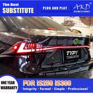 AKD Tail Lamp for Lexus IS250 2013-2019 LED TailLight Is300 Is350 Rear Fog Brake Turn Signal Automot