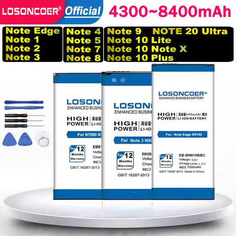 8400mAh Battery For Samsung Galaxy Note Edge N9150 Note 1 2 3 4 5 7 8 9 10 Lite X Plus 20 Ultra N700
