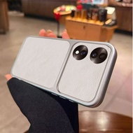 Business Lychee Leather Case for Honor 70 FNE-AN00 FNE-NX9 Pure Color Shockproof Camera Protection C