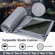Tarpaulin Canvas Canopy Sunshade Insulation Tarp Tarpaulin Rainproof Waterproof Shade Awning Camping Tent Kanvas Khemah