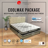 [INNDESIGN.SG] Vazzo 9 inch Queen Size CoolMax Mattress with Free Bedframe (Fully Assembled and Free Delivery)(Single/Super Single/Queen/King)