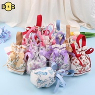 [DB] Retro Flower Handheld Candy Bags Wedding Gifts Paing Bags Portable Drawstring Candy Storage Bag