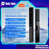 Tuya APP 3D Facial Recognition Smart Fingerprint Door Lock Waterproof RFID Access Control System