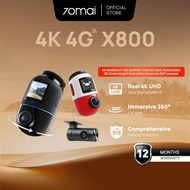70mai Omni X800-2 Dashcam 4K 60FPS Sony Starvis 2 Dash Cam 360 Full View HDR 4G WiFi 6 Car Camera