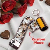 Couple Custom, Sweet Couple Gift, Family Gift, Personalized Photo Keychain, Film Roll Keychain, Cust