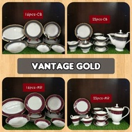 Siti series🟠VANTAGE DINNER SET & TEA SET EMBOSSED GOLD PROMO VANTAGE OKTNOV2022 - maroon - cobalt bl