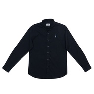 GIORDANO Men's Classic Man Long Sleeves Oxford Shirt (01044043) - 02- Black