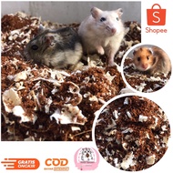 KAYU ️ Mix COCOPEAT &amp; hamster Wood Powder - hamster Cage Mat || Hamster Sand || Hamster Cage Accessories