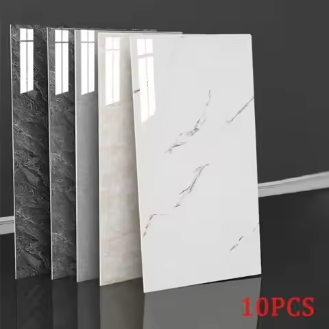 20/10Pcs Self-adhesive Marble Tiles Sticker Waterproof 30cmx60cm Tiles Floor Stickers PVC Tile Kitch