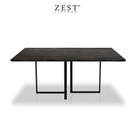 Zest Livings- Aspen Marble Dining Table in black