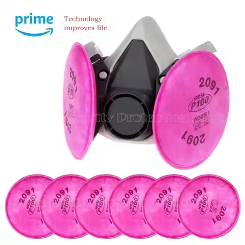 6200 dust mask spray paint with 2135 2091 P100 anti-particle filter industrial dustproof PM2.5 acid