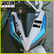 ⊙ 100% ∫ § Honda Click 125i 150i Honeycomb Front Fairings  v1 v2 v3 Sticker Waterproof For Motor Vi