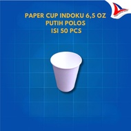 Indoku 6.5 Oz Plain and Patterned Paper Cup 50 Pcs Coffee Paper Cups, Cheap Cod Promo