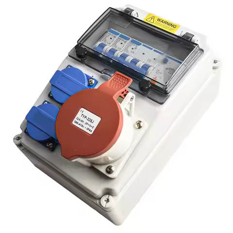 Power Distributor Waterproof Distribution Box Outdoor Electrical Supply German Standard Socket IP44 