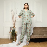 Goodnites - rayon pajamas | Green Deer 714D pajamas (L) (3XL)
