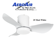 AeroAir AA335 35" / 46" / 52" Hugger Series Ceiling Fan with 24W Tri Tone LED