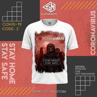 Tshirt microfiber covid19 (2), coronavirus and lockdown.