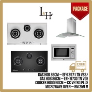 [BUNDLE] Gas Hob 86cm and Chimney Hood 90cm and Microwave Oven 60cm